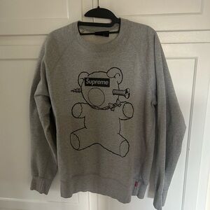 Supreme x Undercover Teddy Bear Box Logo Sweatshirt In Grey Sz. Medium